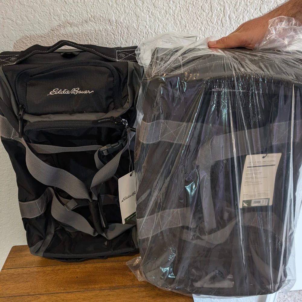 Eddie Bauer Black and Gray Men's Backpack